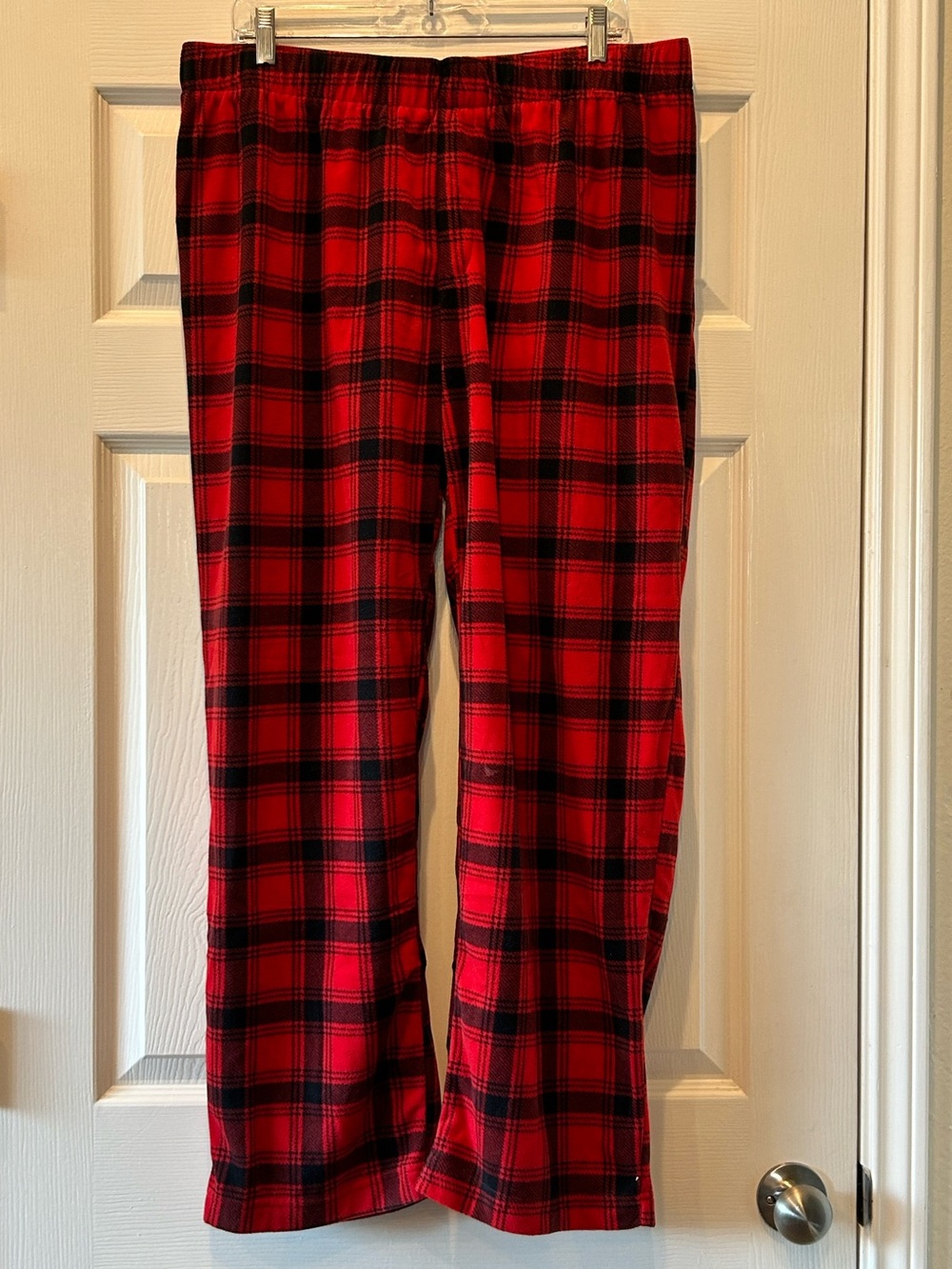 Red & Green Plaid Men’s Pajama Pants Qty 2 Size Large Flannel Feel Wondershop - Picture 4 of 14
